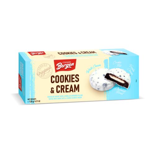 Bergen box Cookies-Cream Vanilia krémmel t.keksz 128g