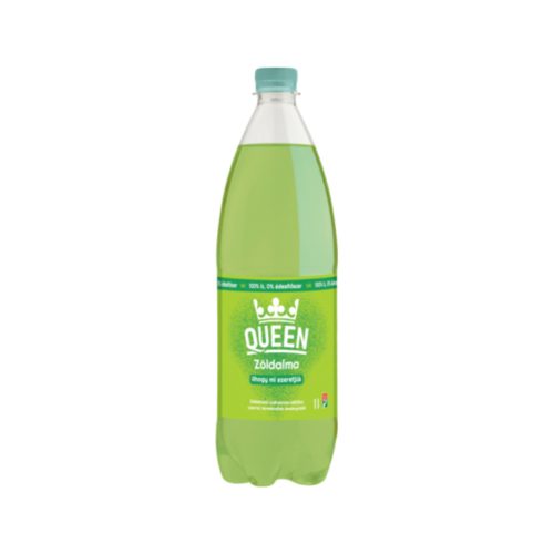 Queen szénsavas üdítő Zöldalma 1000ml DRS