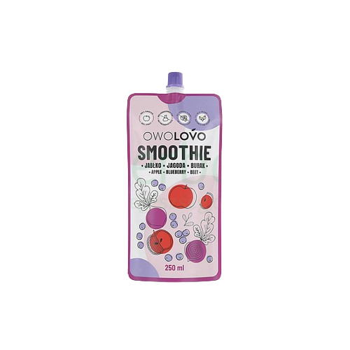 Owolovo Smoothie Alma-kék áfonya -cékla  250ml